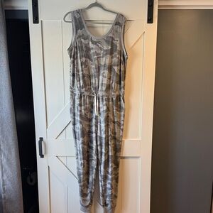 Jane and Delancey Gray Camo Jumpsuit